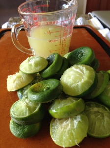 Fresh squeezed limes